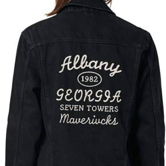 Topman Other - EUC Topman Albany Embroidered Black Denim Jacket Unisex XS